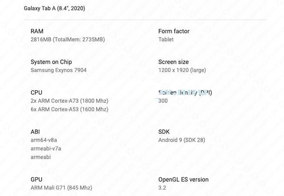 samsung galaxy tab a 8.4