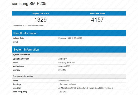 samsung sm p205