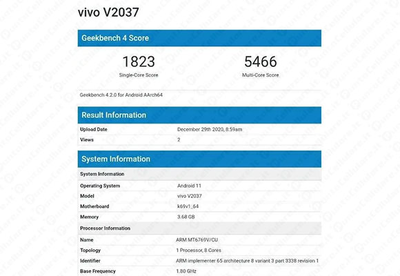 vivo helio g80