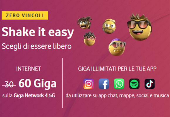 vodafone shake it easy